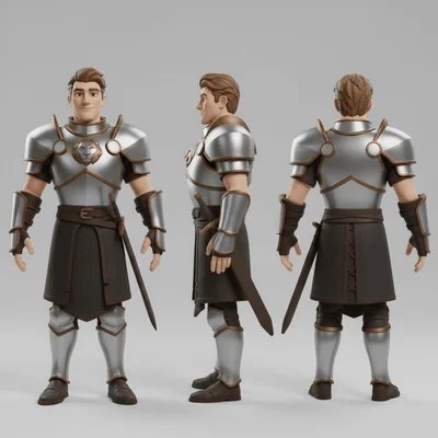 Chibi character reference sheet