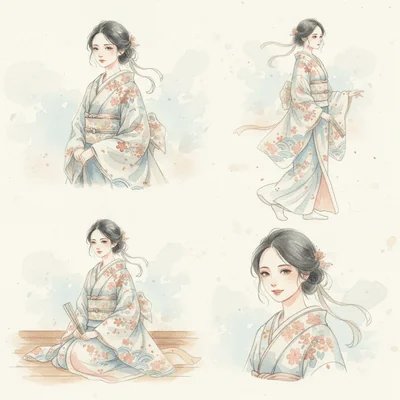 Realistic portrait character sheet