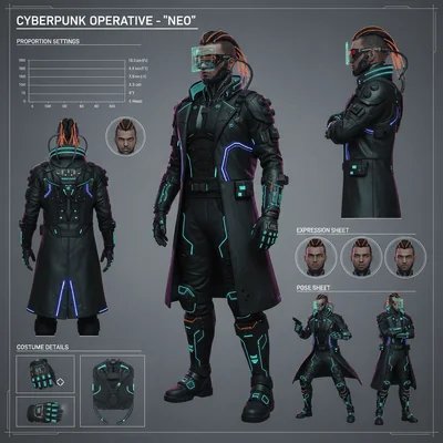 Cartoon character reference sheet