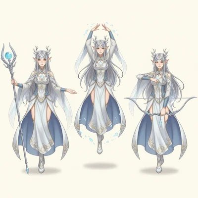 Elf character sheet illustration