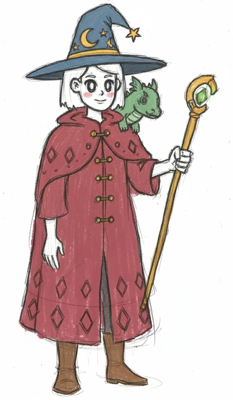 Character sketch input for AI generation