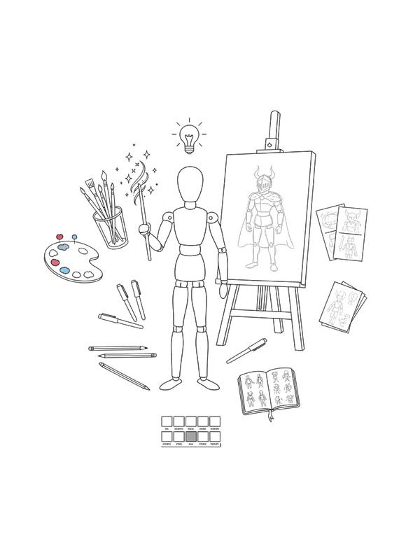 AI character generator placeholder - start creating your custom character design