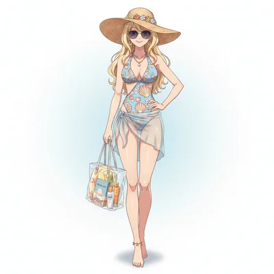Beach Summer Girl Design